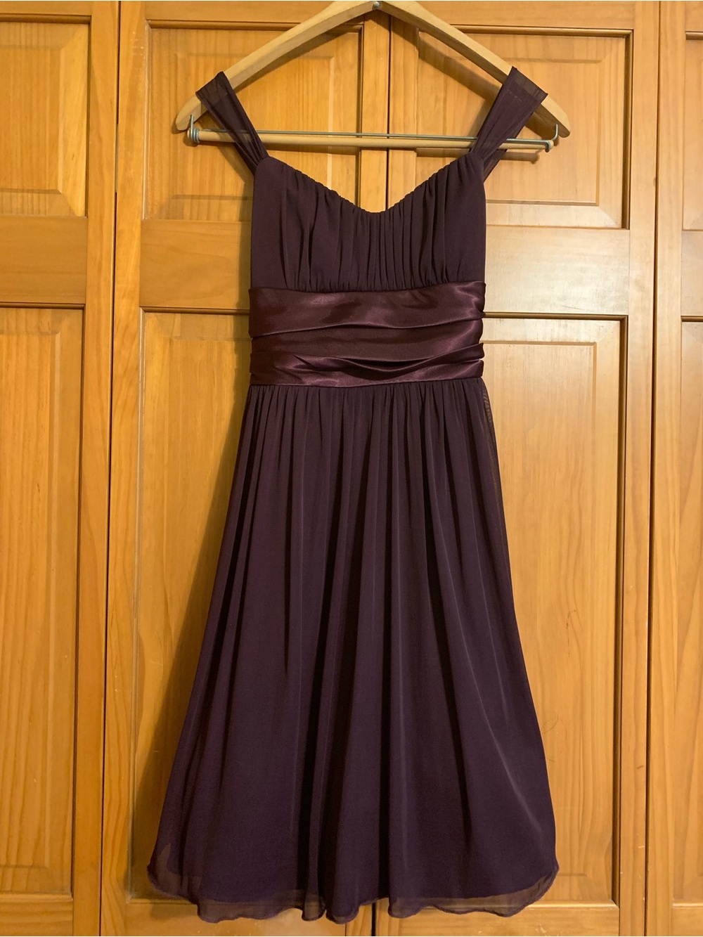 Elegant Plum Sleeveless A-Line Dress